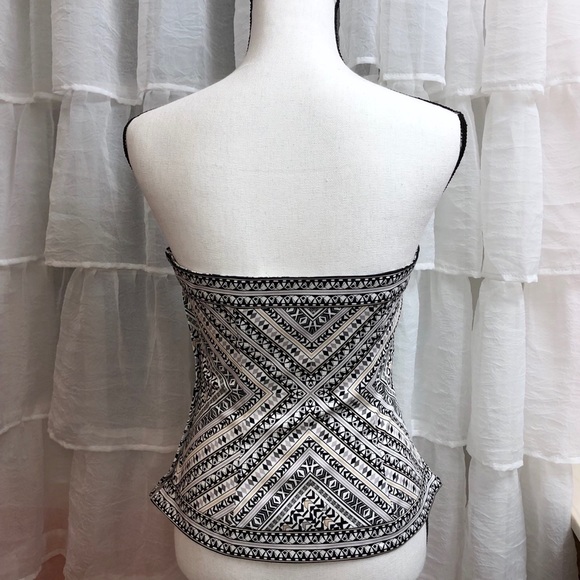 White House Black Marker Strapless Top - Picture 3 of 3